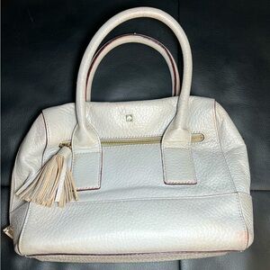 Kate Spade Crossbody Purse Gray Alessa Southport Avenue Cow Leather Satchel GUC